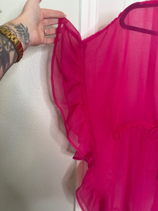 Club Z Collection Sheer Ruffled Coverup - Picture 4 of 7